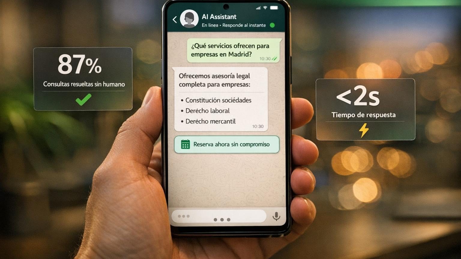 Chatbots IA en Madrid — Chatbots con IA para Empresas en Madrid — Atención 24/7