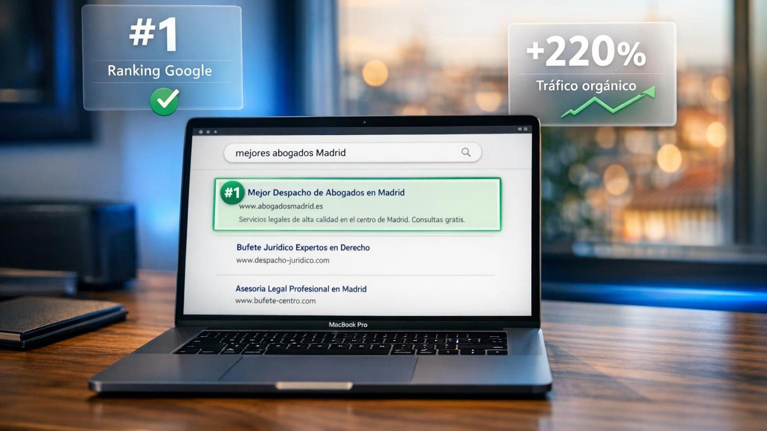 SEO en Madrid — Ranking #1 en Google para "mejores abogados Madrid"