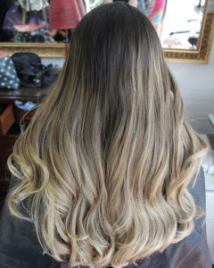 balayage rubia morena
